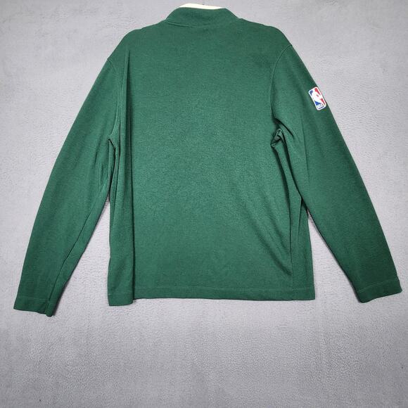 Milwaukee Bucks Pullover Quarter Zip Mens XL Green NBA Basketball Nike Dri-FIT - Picture 2 of 14